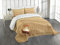 ABAKUHAUS Muscheln Tagesdecke Set, Muscheln Yellow Sand, Set mit Kissenbezügen Maschienenwaschbar, für Doppelbetten 220 x 220 cm, Sandbraun