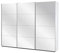 Rauch Möbel Caracas Schrank Kleiderschrank Schwebetürenschrank, Weiß mit Spiegel, 3-trg., inkl. Zubehörpaket Basic 3 Kleiderstangen, 3 Einlegeböden, BxHxT 271x210x62 cm