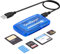 Onefavor SmartMedia - Lettore di schede multiplo USB universale All-in-1, hub sottile, lettura di smart media SD, XD, CF, MMC, MS