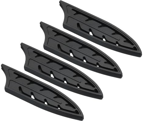 PATIKIL Foderi Köksknivknivar för 4 Santoku Kniv 4st Kant Kniv Guard Kniv Foder Cover Handtag Fjäderkniv Universal Set Svart 3,9 tum x 1 tum