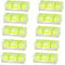 Zwenjuan Mini Spirit Level,10 Piezas Bubble Nivel Pequeño,Nivel De Burbuja Horizontal,Niveles de Burbuja,Mini Nivel De Burbuja,Pequeña Burbuja del Nivel de espíritu,15 x 15 x 40 mm