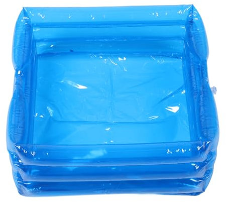 Ipetboom Inflatable Foot Bath Basin and Portable Collapsible Foot Soaking Tub with Handles, Blue, Lightweight Folding Pedicure Spa for Outdoor Use and Travel