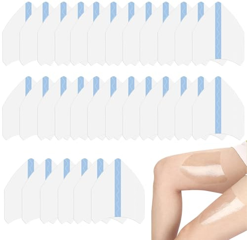 TGKEAIY Parche antifricción para muslos, 30 unidades cinta transparente para levantamiento instantáneo de muslos, almohadillas antifricción en forma de V para levantamiento de piernas protección