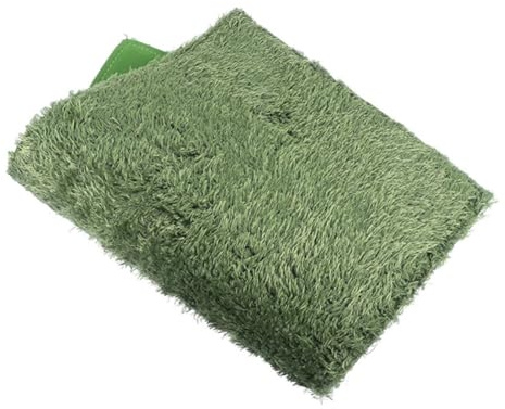 HOMOBABE Alfombra para Reptiles y Anfibios Funcional para Terrarios, Revestimiento de Algodón Duradero, Tamaño 40x25 Cm, Césped Artificial Realista para Jaulas, Apta para Tortugas y Ranas