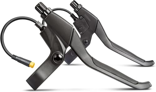 Levier de frein pour vélo électrique BAFANG BBS01 BBS02 BBS-HD avec connecteur étanche à 3 broches, 22,2 mm noir – Arrêt du moteur à capteur Hall – Surface de préhension antidérapante pour un contrôle