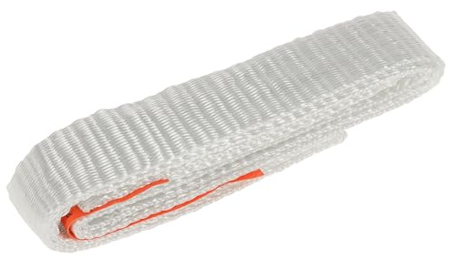 Kerbl works 50 unidades/caja, cinta de elevación desechable, DIN 60005, eslinga de cinta desechable, blanca, longitud 0,60cm, anchura 30mm, circunferencia 1,20m, poliéster, WLL 750kg