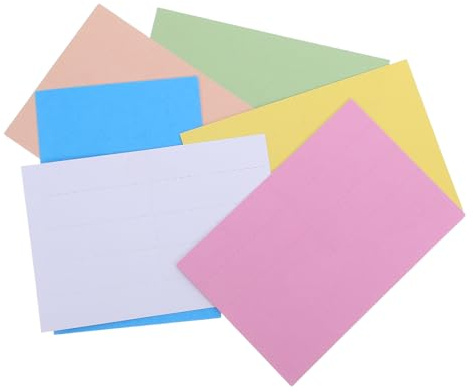 WEKAMOS Etiquetas para Carpetas Colgantes de 6 Colores, Papel Grueso Resistente, Pestañas para Archivo Multicolor, Organizador para Oficina, Escuela y Uso Personal