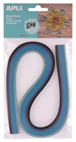 B.Papel Quilling Tonos Azules 120 Tiras