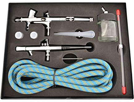 PISTOLET AÉROGRAPHE pour Compresseur Aérographe : SET - Kit de Pistolet Aérographe Professionnel AirBrush x-Action Gun 188k 0,35/0,25 - Supplément Kit Aérographe OPTIMAL
