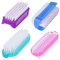 4 Pcs Double Sided Nail Brush for Every Day Use - 2 different kinds of Nail Brushes with Plastic Handle For Cleaning Nails - Easy to Use Brushes - Nail Cleaning Scrubbing Brush for Hands Feet Nails