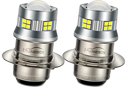 Ruiandsion 2 st H6M LED-lampa vit 10-30 V P15D superljus 2016 20SMD Chips LED-lampa för motorcykelstrålkastare
