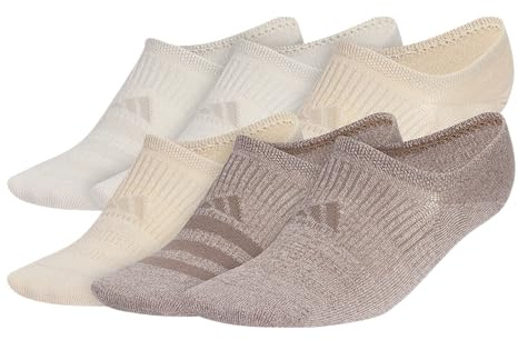 adidas Women's Superlite Super No Show Invisible Socks (6 Pairs) Lightweight & Breathable