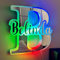 Personalisierte Name Letter Mirror Light, benutzerdefinierte Alphabet LED Light Up Mirror Name Night Light Lampe für Schlafzimmer, Weihnachten Valentinstag Idee Geschenke für Frauen Mom Wife