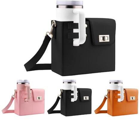 BibHoly Tragbare Umhängetasche für Stanley,Stanley Cup Tasche,Wasserflaschen-Tragetasche,Flaschenhalterbeutel - Tasche Mit Handytasche