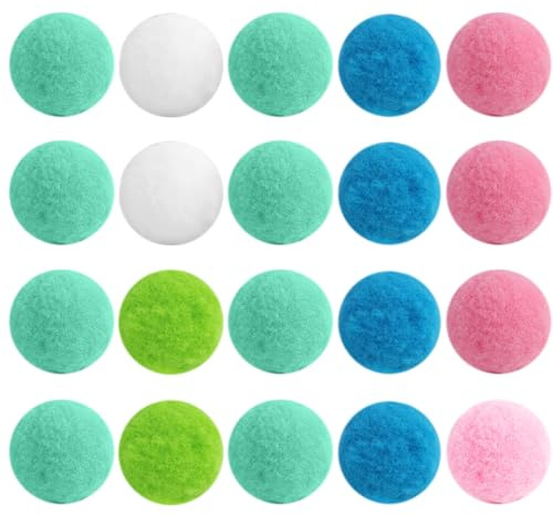 Mewtush Lot de 20 balles en feutre - Jouets pour chat - Fabriqué à la main - En pure laine - Pour rapporter, interaction et instincts de mastication naturels
