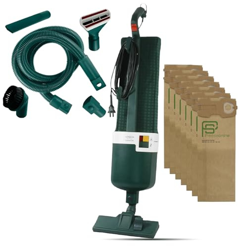 PIESSEONLINE Aspirapolvere VK120 Potente e Silenzioso -RIGENERATO- 20kPa, ASPIRAPOLVERE IMMORTALE, Leggero e Compatto, Basso Consumo, Ideale Per TUTTI I Pavimenti + 2 Anni Di Sacchetti + Tubi