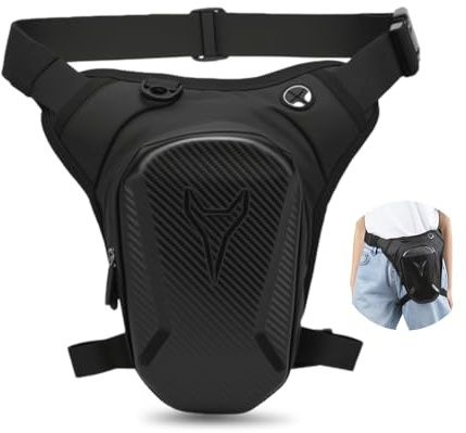 YZROHYI Sacoche de Jambe Moto Homme Femme,Sacoche Cuisse Noir,Sac de Hanche Moto,Pochette Jambe,Sac Banane Motos Etanche,Drop Leg Bag,Sacoches Tactique Ceinture pour Course, Voyages, Cyclisme