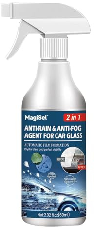 Spray Repelente al Agua para el Coche, Spray Antivaho Coche, 60 ml Tratamiento Antilluvia Parabrisas, Limpiacristales-Coches Sin Marcas, Repelente al Agua para Parabrisas, Mejora La Visibilidad