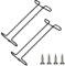 2 Pezzi Porta Bicchiere di Vino, Rack per Calici, Supporto per Calice, Supporto Porta Bicchieri, Portabicchieri Sospeso, Porta Bicchieri da Mensola, per Bar, Mobile da Vino, Cucina (25 x 9.5 x 3 cm)