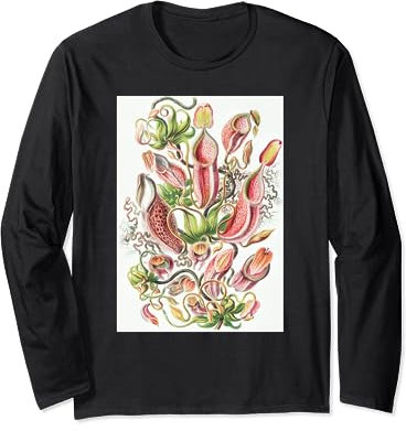 Biology Tropical Pitcher Plants Scientific Haeckel Long Sleeve T-Shirt