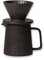 globe faith Handgefertigtes Kaffeebereiter-Set aus Steingut, Keramik-Kaffee-Brauer, Hand-Tropfer und Kaffeekanne, mikrowellengeeigneter Dekanter, Retro-Metallic-Glasur, 460 ml