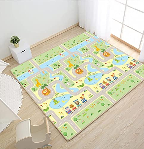 Skrsila Tappetino da Gioco per Bambini Pieghevole Tappeto XPE Tappetino per Gattonare, Reversibile, Non Tossico, Impermeabile, Antiscivolo, senza BPA, 120 x 180 x 0,5 cm