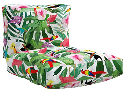 vidaXL Lot de 2 Coussins de Palette, Coussins de Siège de Salon, Coussins de Canapé de Jardin, Coussins de Chaise Extérieur, Multicolore Tissu