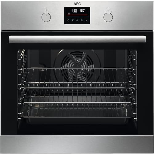 AEG 6000 Series Pyrolytic Self Cleaning Electric Single Oven - Stainless Steel