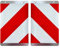 MelTruck 1 juego de banderas de advertencia con soporte de aluminio, marca de advertencia, plataforma de carga, plataforma elevadora, camión