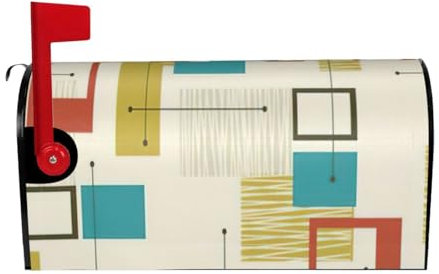 Moderna protezione magnetica per cassetta postale della metà del secolo, impermeabile, stampa personalizzata per cassette postali