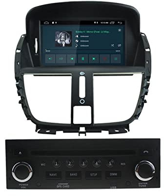 ZAPYVET Reproductor Multimedia estéreo for Coche, navegación GPS, DVD, DSP, SD, Android 11, Radio de Coche de 1 DIN, for Peugeot, 207 2007-2011 2012 2013 2014 Sistema Multimedia para Coche