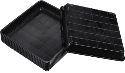 HEMOTON 8piezas Bandeja De Plástico para Macetas De Jardinería Bandeja Inferior Especial para Bonsáis Plato Cuadrado para Plantas Versátil para Uso Jardín o Interior