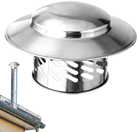 Sombrerete Chimenea Antilluvia, Caperuza Salida De Humos 110/160/200mm Diámetro, Caperuza Salida De Humos, Sombrerete Antiviento, Acero Inoxidable, Para Conductos De Estufas Y Chimeneas