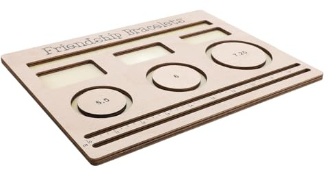 Fdit Planche de Perles en Bois, Plateau de Perles de Bijoux Facile à Utiliser pour la Fabrication de Bracelets pour les Amateurs D'artisanat