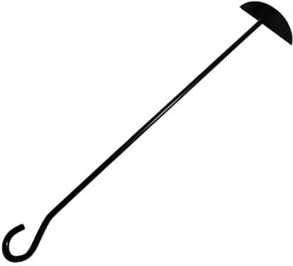 Fireplace Shovel, 20x6 Inches Fireplace Ash Scraper, D-Type Flue Ash Rake Coal Shovel Cleaning Tools, Moker, Ceramic,