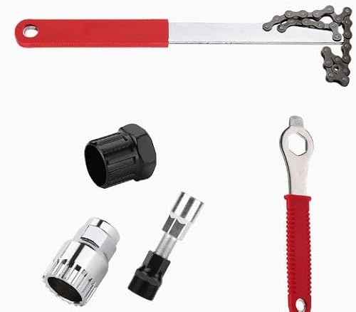 Kit D'outils De Réparation Pour Vélo 5 Pièces, Demonte Cassette Avec Fouet à Chaîne, Extracteur De Roue Libre, Extracteur De Manivelle De Vélo, Clé De 16 Mm, Extracteur De Boîtier De Pédalier