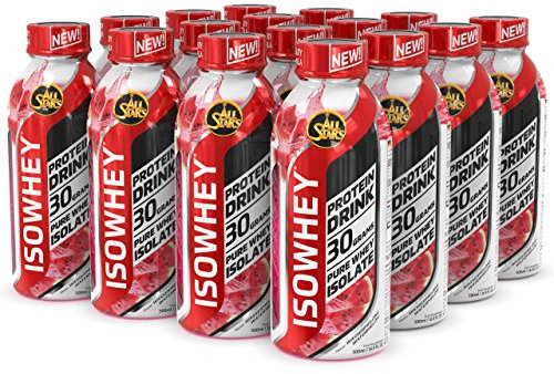 ALL STARS Isowhey Pure High Protein Drink Fertig-Getränk 16 x 500ml Wassermelone - Kalorienarmes & zuckerfreies Sport-Getränk mit 30000mg Wheyprotein-Isolat, Bis zu 7470mg BCAAs