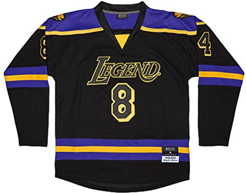 Madjus Men's Fashion Legend Jersey Sports Fan Hockey Jerseys Stitched (as1, Alpha, s, Regular, Regular, Black, S)