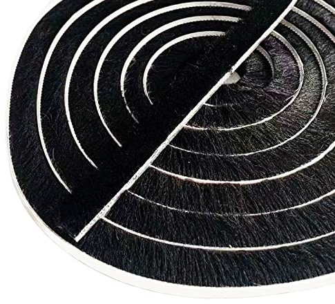 Guarnizione a spazzola autoadesiva, 5 m (lunghezza) x 9 mm (larghezza) x 15 mm (diametro), guarnizioni spazzole, colore nero, listello per tapparelle, guarnizione a spazzola per porta scorrevole