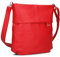 Zwei Damen Handtasche Mademoiselle.M M12 Umhängetasche 7 Liter Crossbody Bag, Schultertasche in DIN-A4-Größe, Schlüsselring, Geheimfach, inkl. extra kurzen abnehmbaren Schultergurt (cherry)