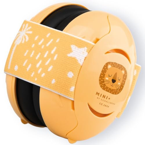 Schallwerk ® Mini+ (Lion Honey) - Ohrenschützer für Kleinkinder - Hochwertige Lärmschutz Kopfhörer Kinder - Gehörschutz Kinder, Gehörschutz Baby, Ohrenschützer Baby Kopfhörer Lärmschutz