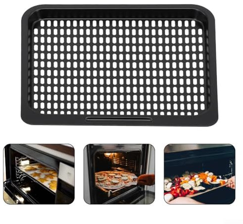 Bandeja para hornear, bandeja de horno antiadherente para hornear y asar, accesorios para horno freidora de aire, tablero de división de malla desmontable, 26 x 23 cm