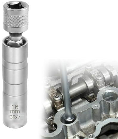 Rakiuty Zündkerzenschlüssel,16mm Universal Magnetisch Zündkerzen Schlüssel,Zündkerzenschlüssel Set,Magnetischer Werkzeuge zum Entfernen,Universal Zündkerzenschlüssel,Universal Zündkerzenschlüssel Set