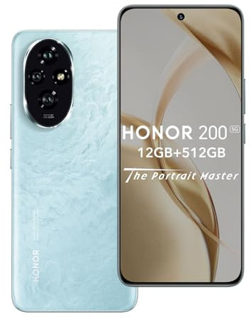 HONOR 200 5G Smartphone 12GB 512GB, 120Hz 6.7' AMOLED, Snapdragon 7 Gen 3, 5200mAh Akku, Triple 50 MP Kamera, Android 14, Dual SIM, NFC, Grün (ohne Ladegerät)