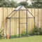 IKAYAA Gewächshaus Aluminium mit Fundament Gartenhaus Winterfest Gewächshaus Glas Glashaus Garten Tomatenhaus Frühbeet und Pflanzenhaus 169 x 58 x 195 cm Anthrazit und transparent