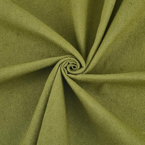 CABODYALS Tessuto da Ricamo in Lino Verde da 1.5 m, Tessuto da Ricamo, Tessuto di Colore Puro, Tessuto Ricamato per Trapuntatura, Tessuto in Misto Cotone e Iuta di Alta qualità per Cucire, Realizzare