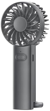 SHYOSUCCE Mini ventilador de mano con 3 velocidades, ventilador de bolsillo, Taschenventilador, ventilador USB portátil para el hogar, la oficina, el aire libre y los viajes (gris)