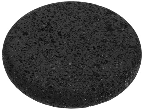 DIYEAH Pierre à Pizza pour la Cuisson : Plaque de Cuisson en Pierre volcanique, poêle à Pizza en Lave de 15 cm, Mini-poêle à Griller pour viandes, Fruits de mer et légumes