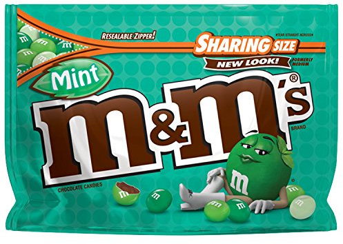 M&M'S Mint Dark Chocolate Candy Sharing Size 9.6-Ounce Bag (272,2 g)