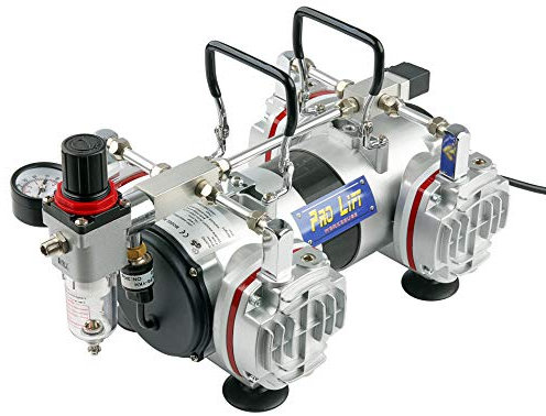 Pro-Lift-Werkzeuge Airbrush Kompressor 6 bar 230Volt 70-78L/min Druckluftkompressor 4 Zylinder Kolbenkompressor